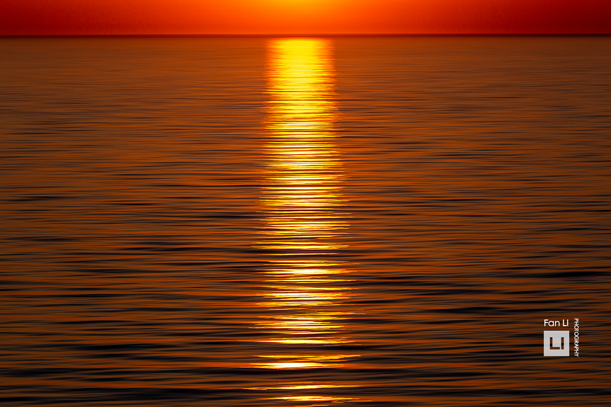 Coucher du soleil sur la mer